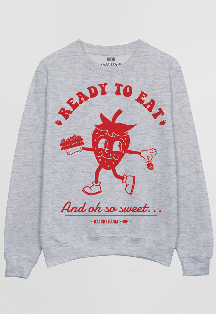Flatlay of Ready to eat slogan sweatshirt