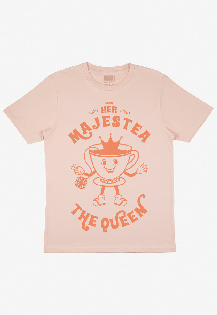 Flatlay of Queen’s Platinum Jubilee Royal Teacup Souvenir T-Shirt 