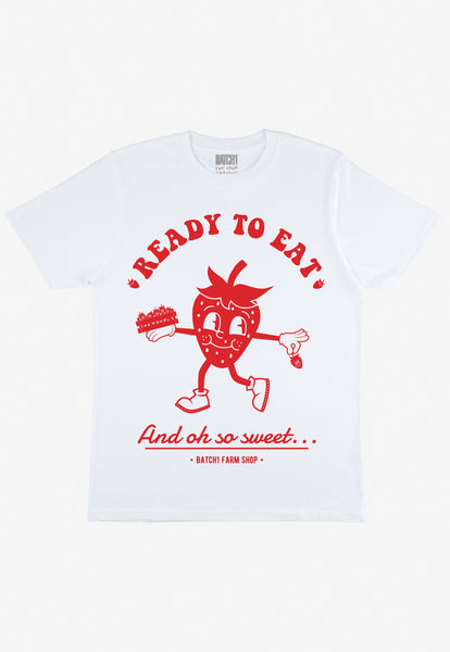 Flatlay of Ready to eat slogan tshirt