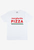 Flatlay of Margherita Pizza logo tshirt