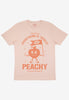 Flatlay of Everything Is Totally Peachy slogan tshirt