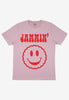 Flatlay of Jammin' slogan tshirt