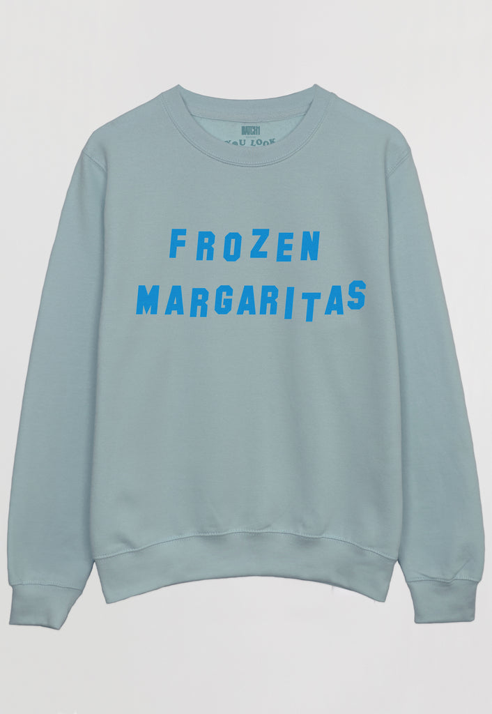 Model wears Frozen Margaritas Slogan top