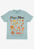 Flatlay image of Pizza guide slogan tshirt 