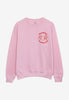 vintage style cookies and scream small front logo sweatshirt in pink