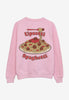 spaghetti graphic print sweatshirt in pink