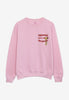 Spaghetti meat ball front logo sweatshirt in Pink