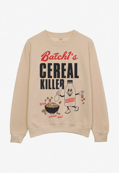 Nude sweatshirt with cereal killer graphic print 