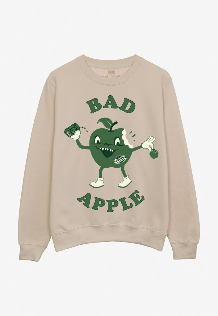 Nude sweatshirt with bad apple graphic print 