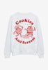 Cookies and scream vintage style large back print sweatshirt in white