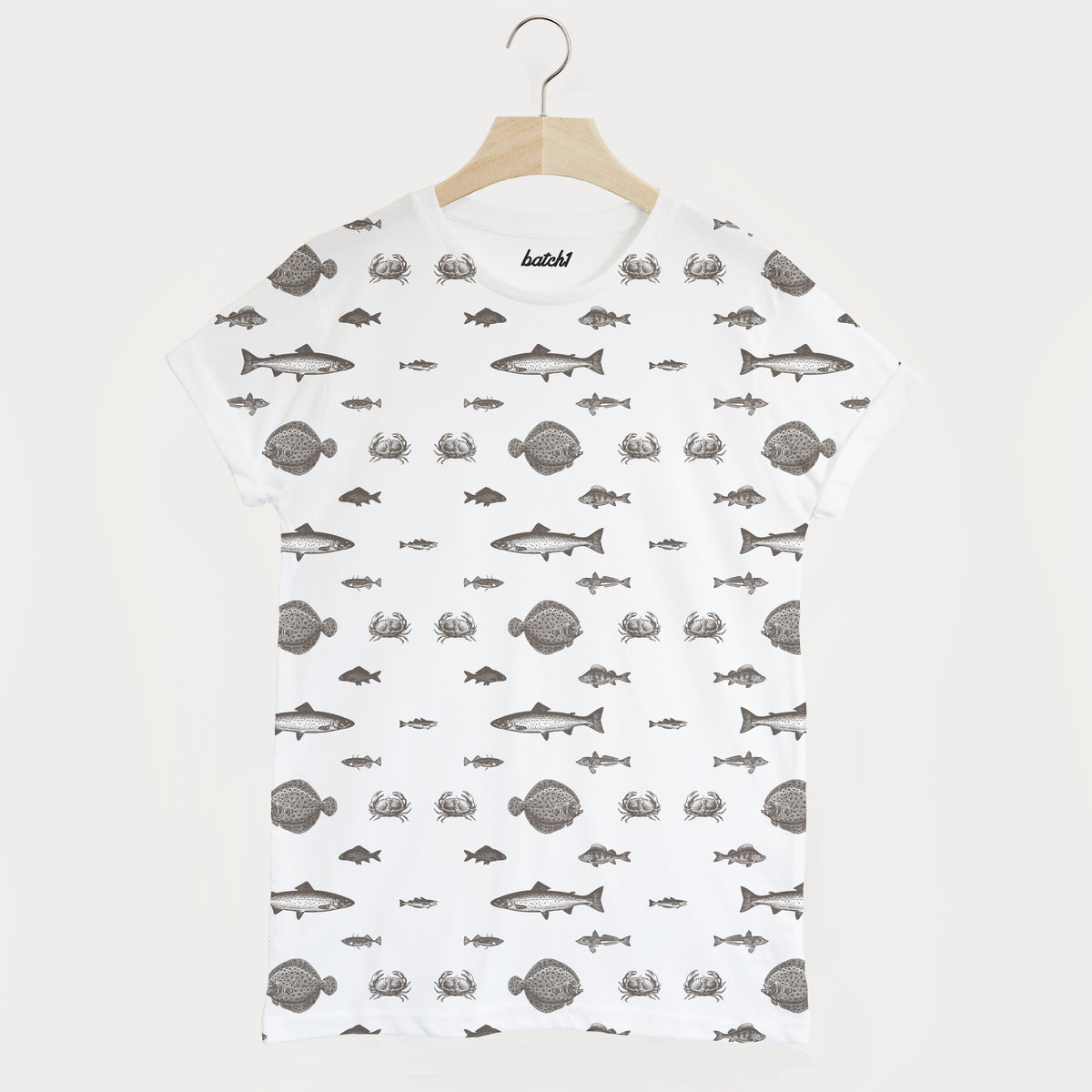 Fish All Over Print Men's Summer Fishing T Shirt