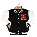 BATCH1 KIDS VARSITY BASEBALL JACKET PERSONALISED WITH GENUINE US COLLEGE LETTER R