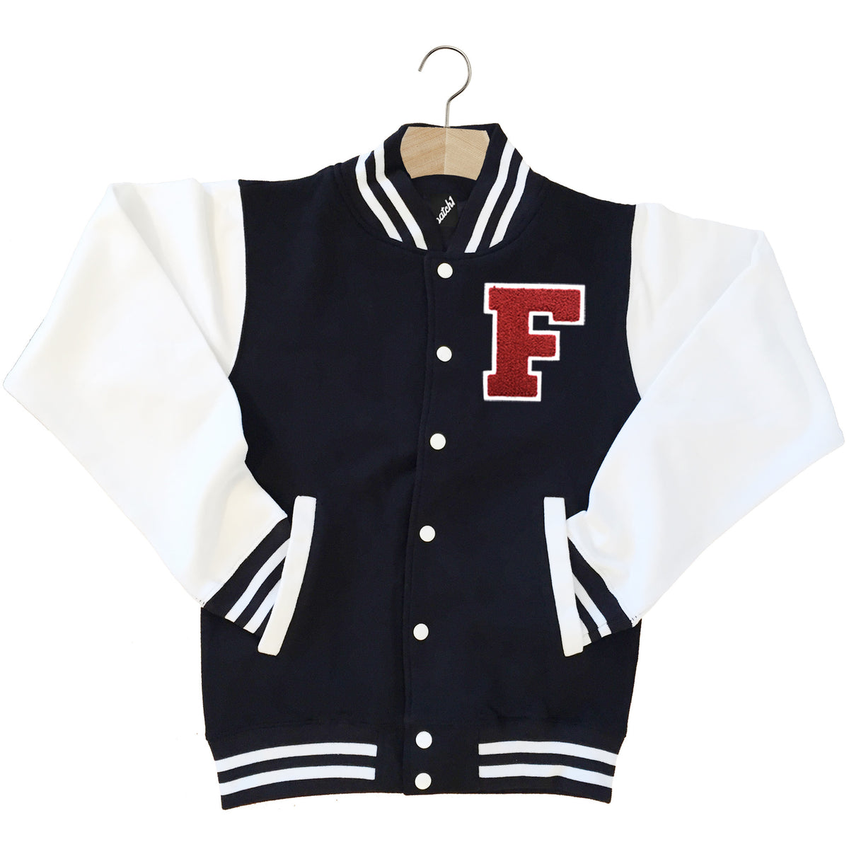 VARSITY BASEBALL JACKET UNISEX PERSONALISED WITH GENUINE US COLLEGE LE –  Batch1